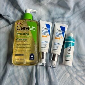 CeraVe Hydrating Foaming Oil Cleanser and Moisturizing Lotion Set + Retinol